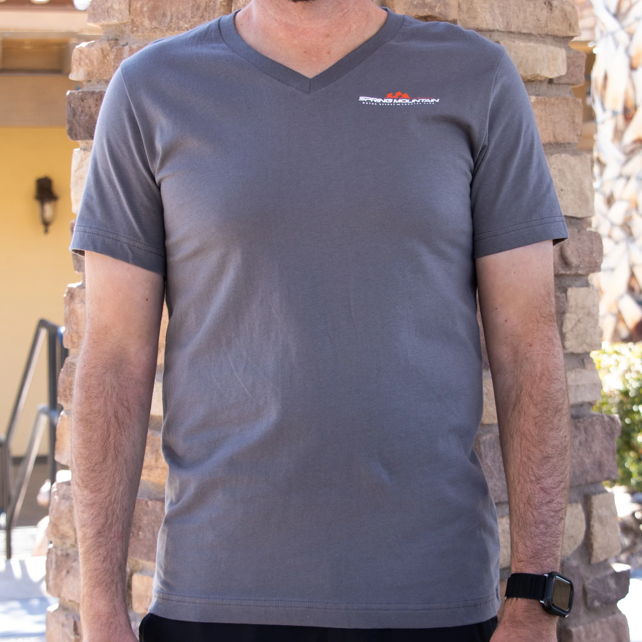 Spring Mountain V-Neck T-shirt - Image 4